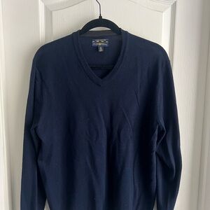 Club Room Men's Navy V-Neck Sweater